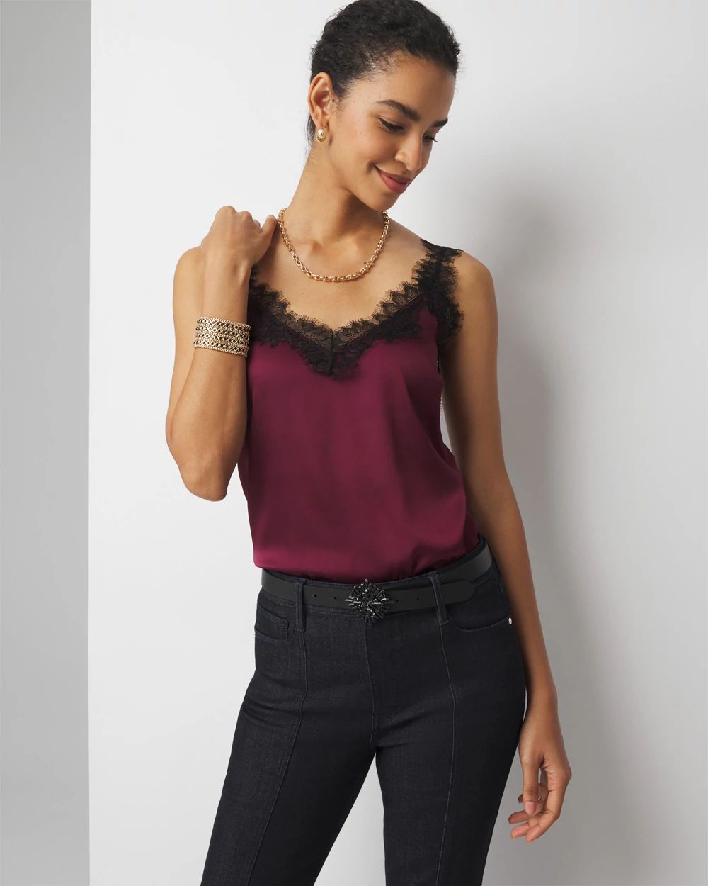 Lace-Trimmed Cami | White House Black Market